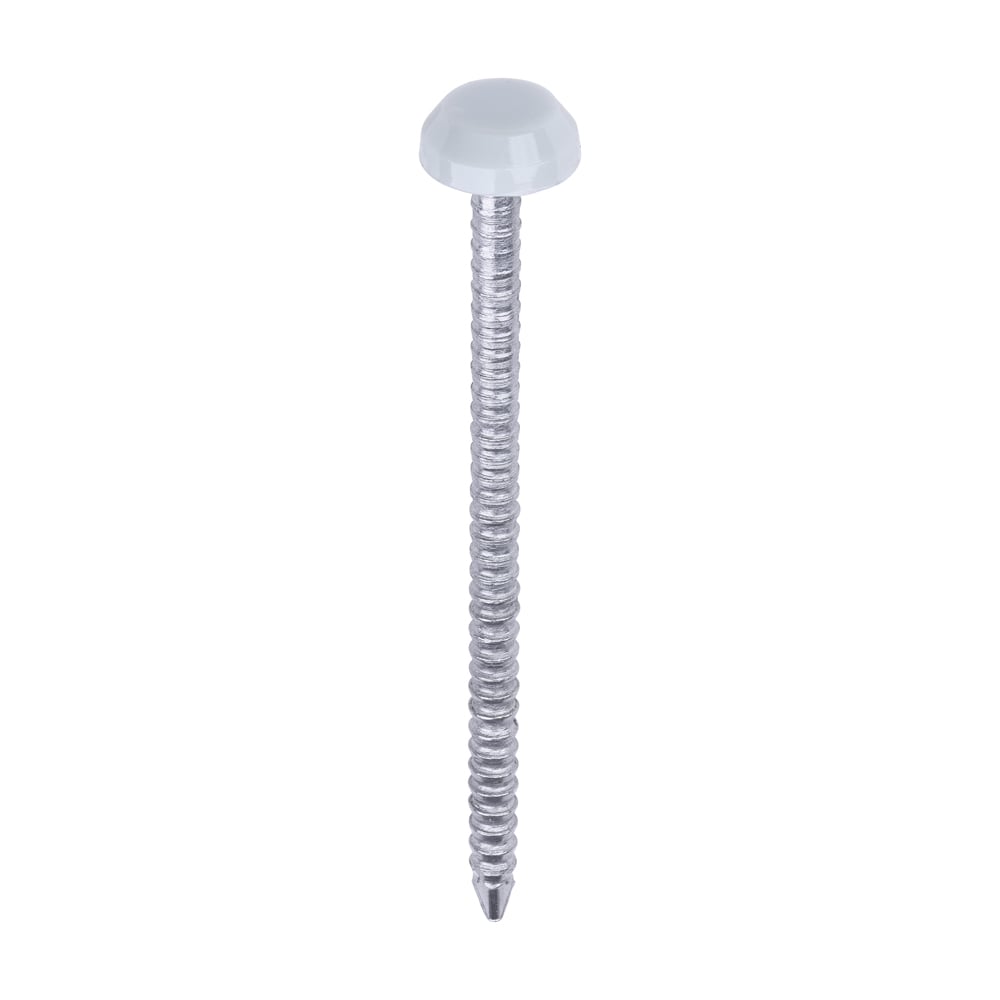 PP40LG_w1 40mm Agate Grey Polymer Headed Nails