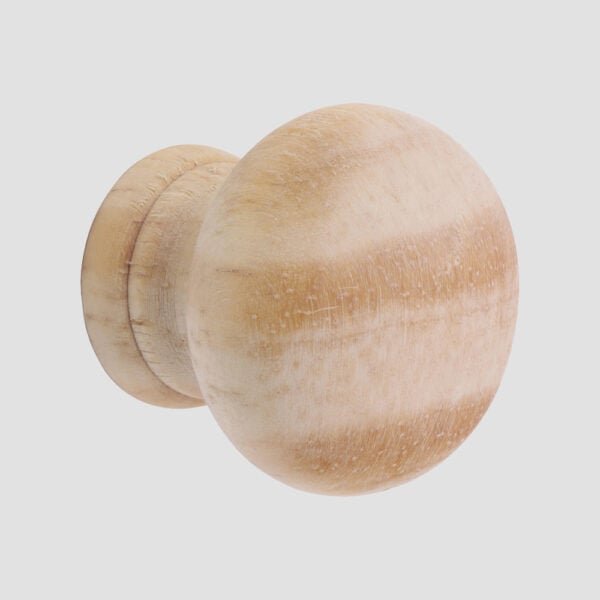 Natural wooden cupboard knob for cabinets and furniture