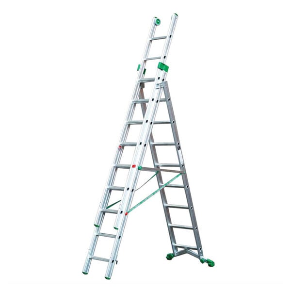 TB Davies PRIMA 2.9m aluminium industrial combination ladder in extended stepladder configuration