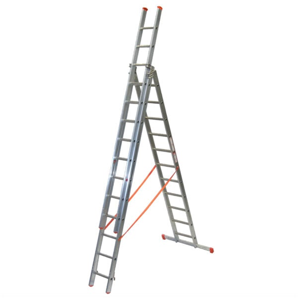 TB Davies GENIA 3.6m aluminium professional combination ladder in extended A-frame configuration