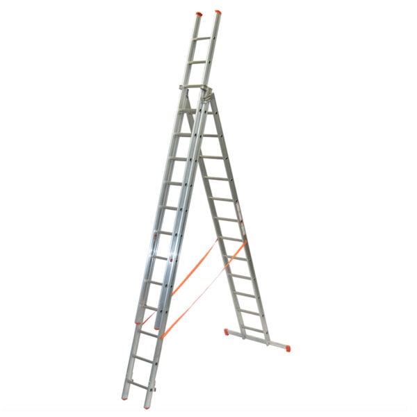 TB Davies GENIA 3.8m aluminium professional combination ladder in extended A-frame configuration