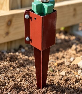 Fence post support spike for fencing and landscaping hardware