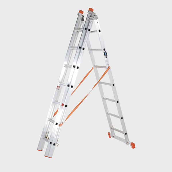 TB Davies GENIA aluminium professional combination ladder in freestanding configuration.