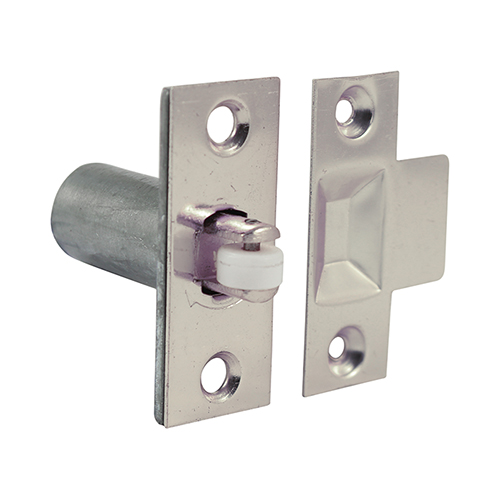 ARCNICKELBG_w1 Timco adjustable roller catch in nickel with matching strike plate
