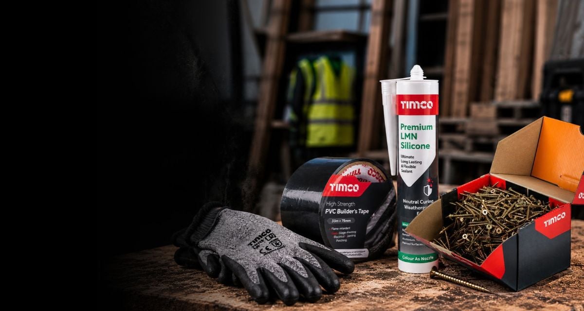 TIMCO screws, sealant, tape and work gloves from our authorised TIMCO range.